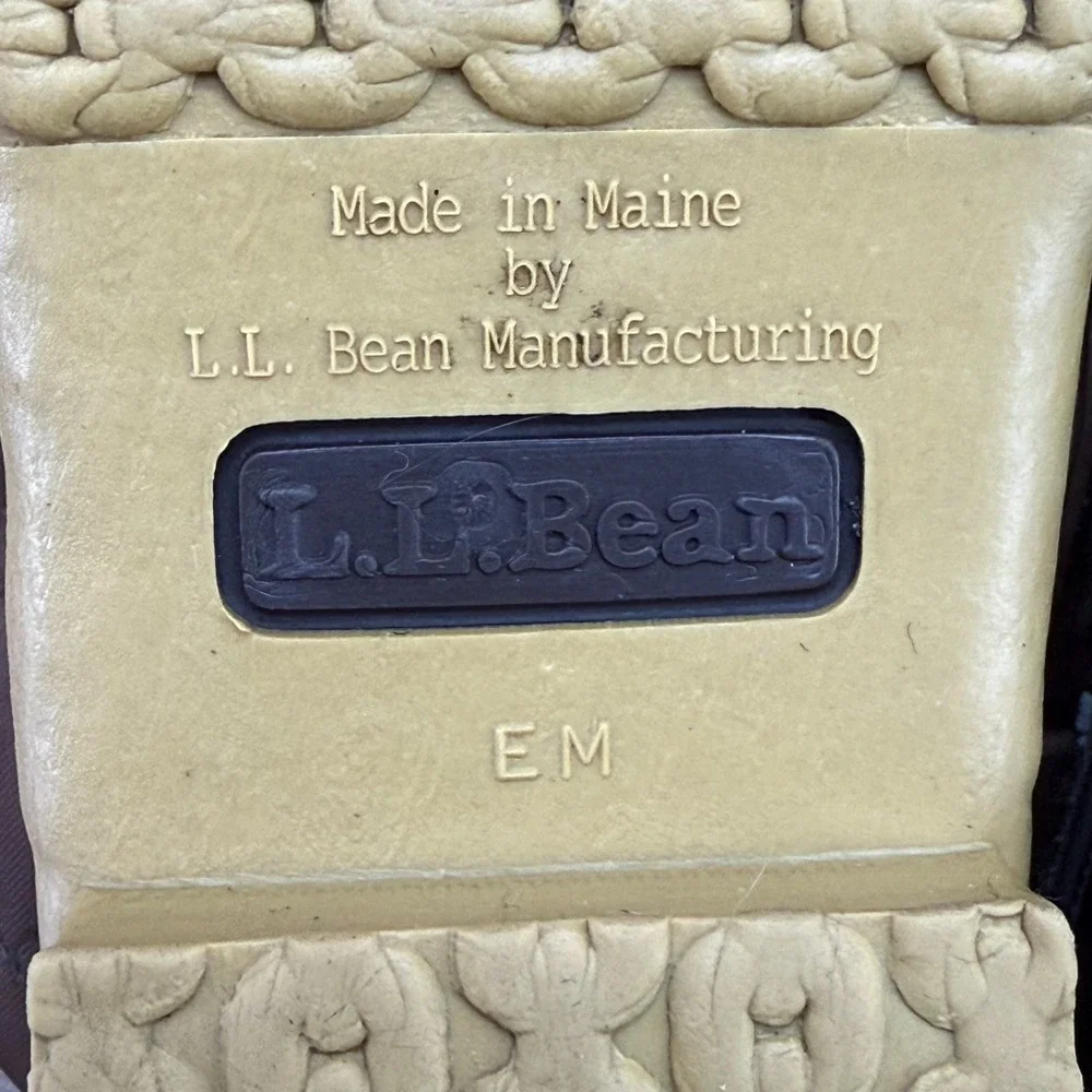 LL Bean Quilted Nylon Ankle Duck Boots Womens 9 M Brown Shearling Lined Fall